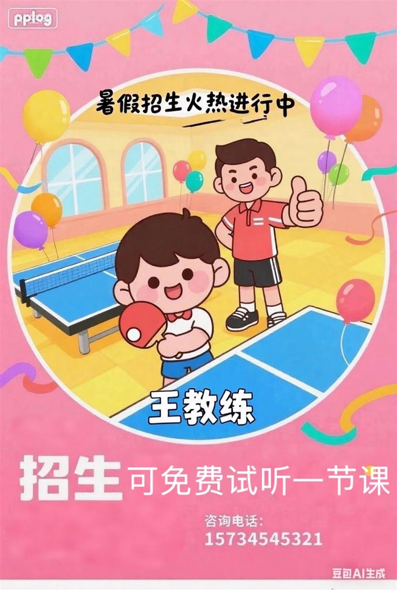 王教练乒乓球训练的图标